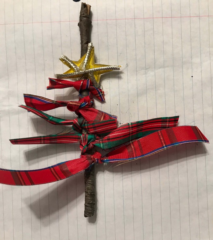 Christmas Tree Bow Ornament kraftykitkat